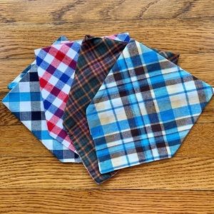 New Bundle of Baby Boys Plaid Bandana Handkerchief Bib